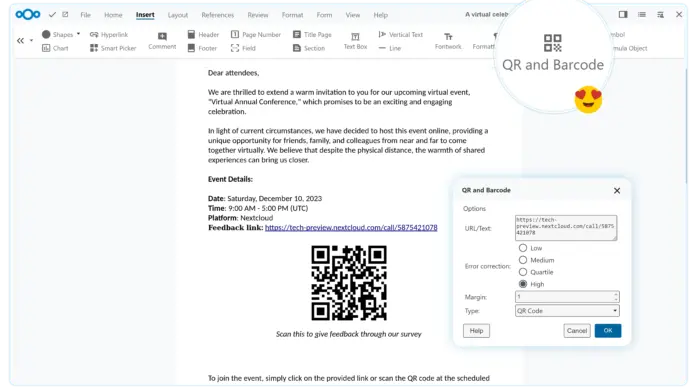 Đáp ứng mọi nhu cầu viết lách của bạn, Nextcloud Write là nơi để tạo, chỉnh sửa và hiệu đính tài liệu. Bạn cũng có thể cộng tác và chia sẻ.
